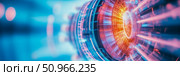Abstract glowing machine or engine concept with complex mechanisms and futuristic elements in a high tech setting. Стоковое AI-изображение, AI-художник Данила Большаков / Фотобанк Лори