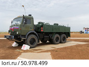 Военная техника, авторазливочная станция на 14 рабочих мест АРС-14КМ, на шасси КАМАЗ - 43114. Средняя Ахтуба, Волгоградская область, Россия (2022 год). Редакционное фото, фотограф Андрей Цыганков / Фотобанк Лори