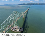 Astoria Megler Bridge Columbia river Pacific Northwest. Стоковое фото, фотограф Mark Agnor / Фотобанк Лори