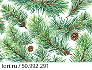 Lush green spruce pine branches interspersed with small cones fill the space, evoking the essence of a tranquil woodland setting. This natural design inspires calmness and connection Generative AI. Стоковое AI-изображение, AI-художник Юлия Петровская / Фотобанк Лори
