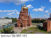 Санкт-Петербург. Церковь Богоявления Господня на Гутуевском острове. Редакционное фото, фотограф Александр Тарасенков / Фотобанк Лори