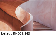 Stunning curved staircase in modern architecture showcases elegant design and natural light. Стоковое AI-видео, аниматор Сергей Толмачёв / Фотобанк Лори
