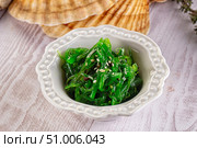 Japanese Chuka Wakame with sesame seeds. Стоковое фото, фотограф Андрей Старостин / Фотобанк Лори