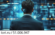 A deep dive into the intersection of technology and humanity, showcasing advancements in artificial intelligence and neural connections. Стоковое AI-видео, аниматор Данила Большаков / Фотобанк Лори