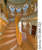 Stairs in the Clubhouse in Kibbutz Neot Smadar. Редакционное фото, фотограф Irina Opachevsky / Фотобанк Лори