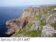 The cliffs of Pedn-men-du or Sennen Crag. Cornwall. England. GB (2009 год). Стоковое фото, фотограф Сергей Пристяжнюк (Serg Zastavkin) / Фотобанк Лори