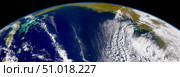 Oblique Bermuda's-eye-view of the United States east coast. Стоковое фото, фотограф Stocktrek Images, Inc. / ТАСС / Фотобанк Лори