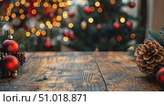 Discover a tranquil atmosphere filled with holiday cheer, featuring elegant ornaments, pine branches, and glimmering lights for a perfect seasonal mood. Стоковое AI-видео, аниматор Данила Большаков / Фотобанк Лори
