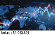 Market analysis and trends visualization across the globe with data insights and growth projections. Стоковое AI-видео, аниматор Сергей Толмачёв / Фотобанк Лори