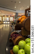 Self-service breakfast buffet Top view group of variety  local Egyptian foods on the table Choosing breakfast at restaurant buffet International buffet in the hotel for meetings and seminars, dining together.Breakfast buffet table filed with assorted foods Breakfast in luxury hotel restaurant includes croissants, fruits, bread, juice and coffee. Plating looks appetizing. Buffet offers fresh assorted ingredients for brunch meal in opulent dining room.Continental Breakfast. Стоковое видео, видеограф Zita Khasanova / Фотобанк Лори