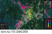 Mapping vegetation changes in tropical forest areas using satellite imagery during spring season. Стоковое AI-видео, аниматор Сергей Толмачёв / Фотобанк Лори