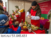 Rostov-on-don, Russia, March 17 2019: City festival "Crimean spring". Five years Anniversary of Crimea's Reunification With Russia. Fair of the Crimean goods. Редакционное фото, фотограф Екатерина Красникова / Фотобанк Лори