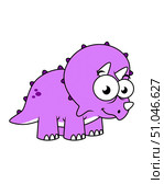 Cute illustration of a Triceratops. Стоковое фото, фотограф Stocktrek Images, Inc. / ТАСС / Фотобанк Лори