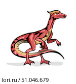 Illustration of Velociraptor. Стоковое фото, фотограф Stocktrek Images, Inc. / ТАСС / Фотобанк Лори