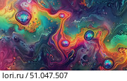 Abstract painting come to life with a multitude of vibrant colors and diverse shapes creating a visually striking composition. Стоковое AI-видео, аниматор Данила Большаков / Фотобанк Лори