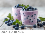 Fresh Berry Trifle in Glasses. Dessert with Blueberries and Whipped Cream. Layered Yogurt with Berry Fruits. Berry Pudding Glass Jars. Food Marketing, Recipe Design. Colorful Sweet Treat. Fruity Quark. Стоковое AI-изображение, AI-художник Марина Демидюк / Фотобанк Лори