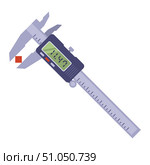 Caliper device for measuring objects. Стоковая иллюстрация, иллюстратор Вячеслав Беспутин / Фотобанк Лори