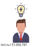 Idea light bulb man. new fresh idea. Стоковая иллюстрация, иллюстратор Вячеслав Беспутин / Фотобанк Лори