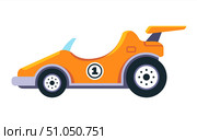 Orange racing car. Стоковая иллюстрация, иллюстратор Вячеслав Беспутин / Фотобанк Лори
