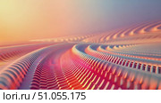 An abstract computer-generated image featuring dynamic wavy lines moving across the screen in a mesmerizing pattern. Стоковое AI-видео, аниматор Данила Большаков / Фотобанк Лори