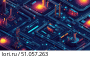 reservoir fracturing network ai generated. Стоковое AI-изображение, AI-художник Vectorwin / Фотобанк Лори