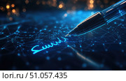 authentication beaming contract signature ai generated. Стоковое AI-изображение, AI-художник Vectorwin / Фотобанк Лори