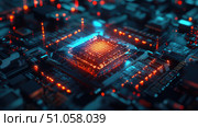 decoherence splitting quantum processor ai generated. Стоковое AI-изображение, AI-художник Vectorwin / Фотобанк Лори