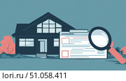 conditions zooming into real estate contract ai generated. Стоковое AI-изображение, AI-художник Vectorwin / Фотобанк Лори