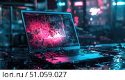 replace splitting laptop ai generated. Стоковое AI-изображение, AI-художник Vectorwin / Фотобанк Лори