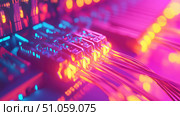 cat8 scanning network cable ai generated. Стоковое AI-изображение, AI-художник Vectorwin / Фотобанк Лори