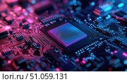 transistor flowing microchip ai generated. Стоковое AI-изображение, AI-художник Vectorwin / Фотобанк Лори