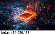 coherence zooming quantum processor ai generated. Стоковое AI-изображение, AI-художник Vectorwin / Фотобанк Лори