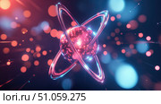 molecule shifting atom ai generated. Стоковое AI-изображение, AI-художник Vectorwin / Фотобанк Лори