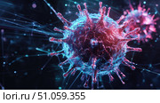 replication morphing virus cell ai generated. Стоковое AI-изображение, AI-художник Vectorwin / Фотобанк Лори
