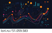 insights flowing data analytics chart ai generated. Стоковое AI-изображение, AI-художник Vectorwin / Фотобанк Лори