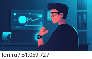 wellness glowing effect on health tracker ai generated. Стоковое AI-изображение, AI-художник Vectorwin / Фотобанк Лори