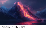 erosion collapsing mountain ai generated. Стоковое AI-изображение, AI-художник Vectorwin / Фотобанк Лори