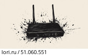 signal dissolving router ai generated. Стоковое AI-изображение, AI-художник Vectorwin / Фотобанк Лори