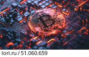 digital absorbing bitcoin icon ai generated. Стоковое AI-изображение, AI-художник Vectorwin / Фотобанк Лори