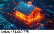 illuminati glowing effect on home inspection ai generated. Стоковое AI-изображение, AI-художник Vectorwin / Фотобанк Лори