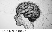 synapse warping brain ai generated. Стоковое AI-изображение, AI-художник Vectorwin / Фотобанк Лори