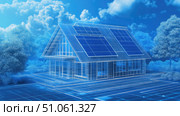 efficiency ai interpretation of energy-efficient home ai generated. Стоковое AI-изображение, AI-художник Vectorwin / Фотобанк Лори