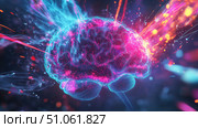 electrodes exploding view of brainwave scan ai generated. Стоковое AI-изображение, AI-художник Vectorwin / Фотобанк Лори
