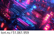 technology streaming biochip ai generated. Стоковое AI-изображение, AI-художник Vectorwin / Фотобанк Лори