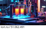 phosphorescence glowing effect on lab machine ai generated. Стоковое AI-изображение, AI-художник Vectorwin / Фотобанк Лори