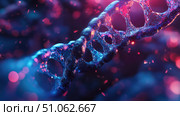 genetics pulsating dna strand ai generated. Стоковое AI-изображение, AI-художник Vectorwin / Фотобанк Лори