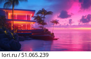 demolition disassembling beachfront villa ai generated. Стоковое AI-изображение, AI-художник Vectorwin / Фотобанк Лори
