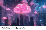 orchestration layering cloud computing ai generated. Стоковое AI-изображение, AI-художник Vectorwin / Фотобанк Лори