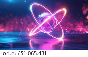 superposition sliding quantum particle ai generated. Стоковое AI-изображение, AI-художник Vectorwin / Фотобанк Лори