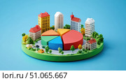 ch assembling 3d real estate pie chart ai generated. Стоковое AI-изображение, AI-художник Vectorwin / Фотобанк Лори